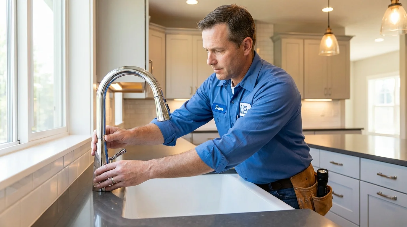 Kitchen faucet installation by Johns Plumbing LLC in Southborough